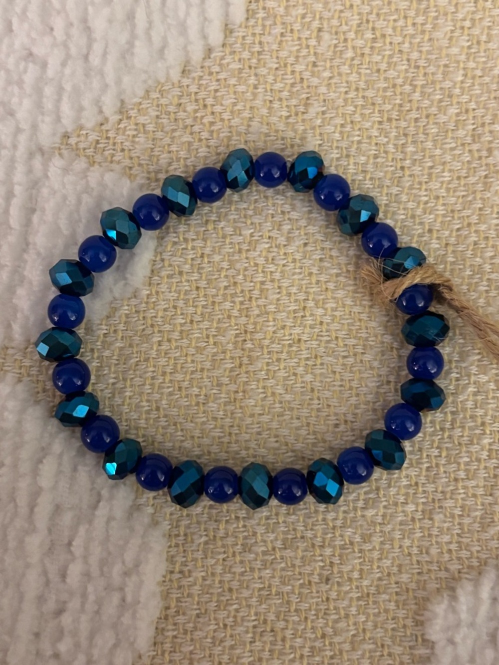 Sparkly Blue Beaded Stretch Bracelet